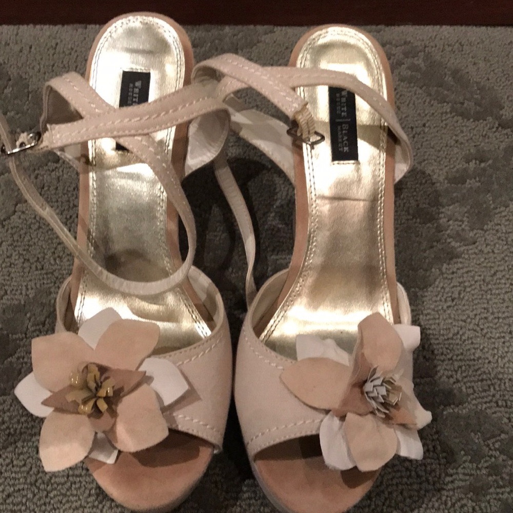 White House Black Market Suede Wedge